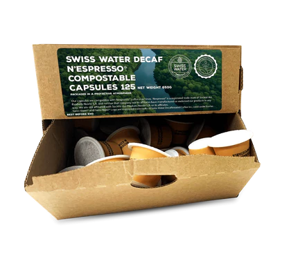 Swiss Water Decaf Nespresso Compatible Compostable Coffee Pods (W)